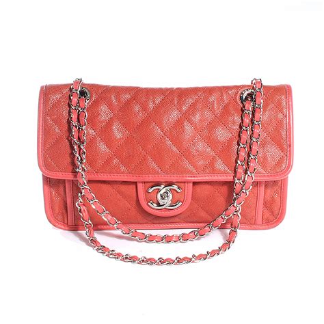 chanel caviar french riviera|CHANEL Caviar Quilted Medium French Riviera Flap Red.